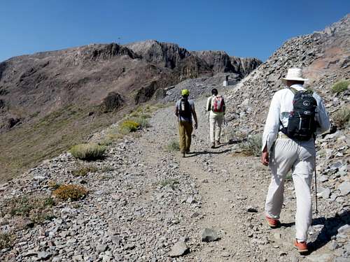 Group heading up towards Washeshu Peak