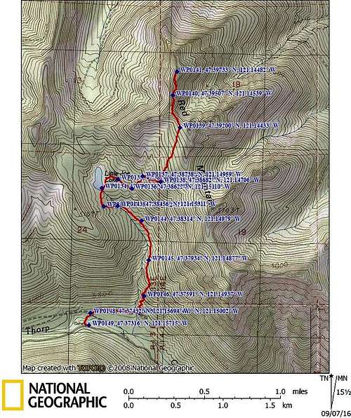 Red Mountain (Kittitas) via Little Joe Lake Trail (#1330.1) and Red Mountain Trail (#1330)