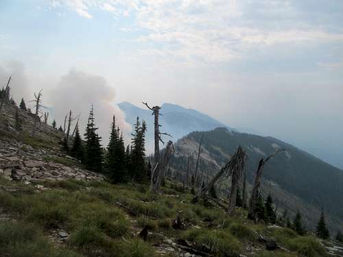 plumes of smoke on the trail