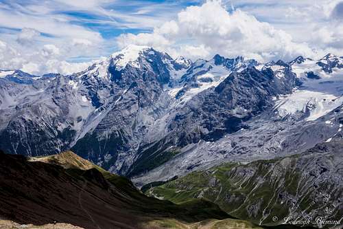 Ortler Group as seen from Roetlspitz / Punta Rosa