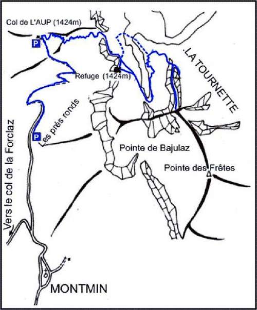 Normal route (from Aulp collar)