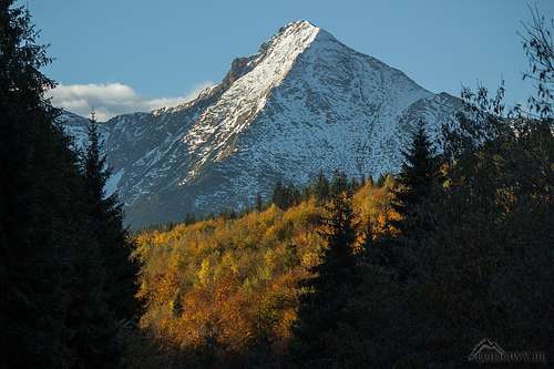 Mount Havran in fall scenery