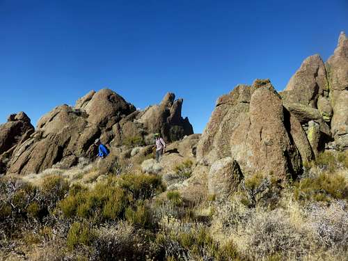 Rocks on the north slope of Rocky Peak