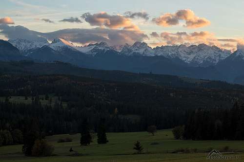 October evening over Tatras