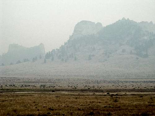 Smoke-obscurred Buttes