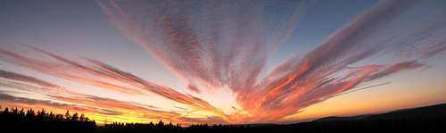Panoramic View - Sunset in the Harz