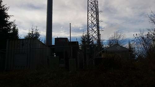 Communication towers on the summit