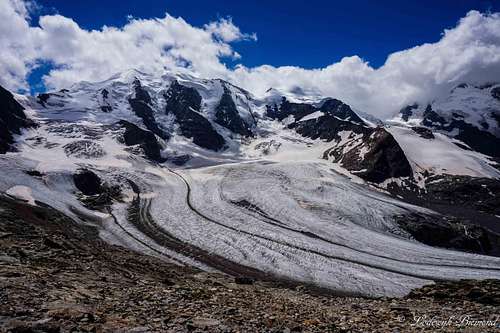 Piz Palu (3905m) from Diavolezza