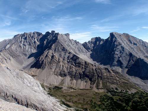 Tombstone Mtn. (l) and 'South Tombstone' (r)