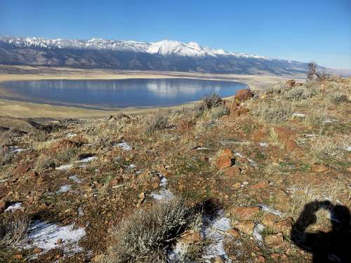 Washoe Lake and the Carson Range from Nine Hill
