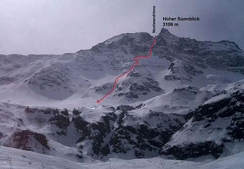 ski descent of North Face