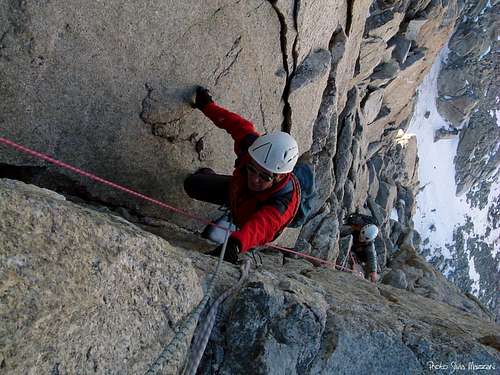 Deant du Gèant Normal route first pitch