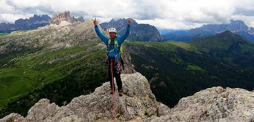 Jan on top of Sass de Stria