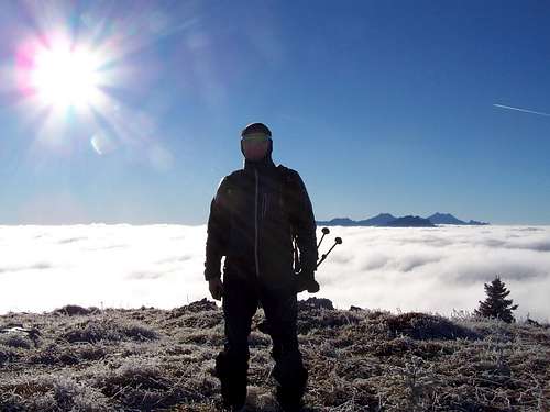 My buddy above the sea of clouds