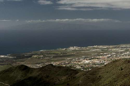 La Gomera above Tenerife's south coast