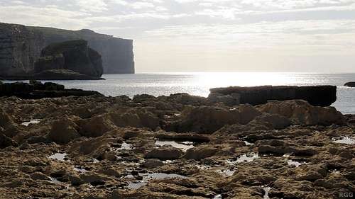 Gozo coastline south of Dwejra Bay
