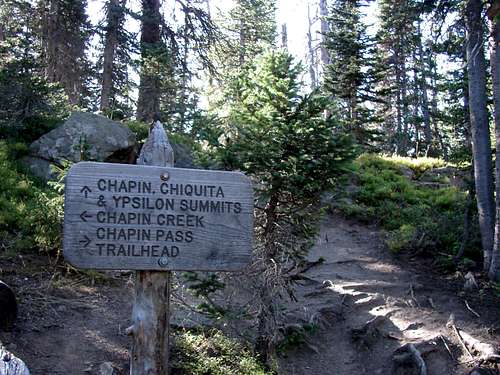 Chapin Pass sign
