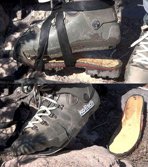 Mountaineering Plastic Boots Failure