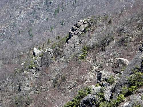 View of the various rock...