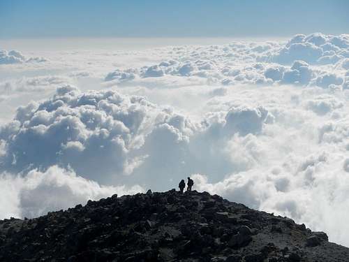 Crater Rim Above Clouds