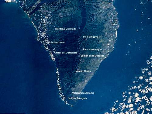 Satellite image of the Cumbre...