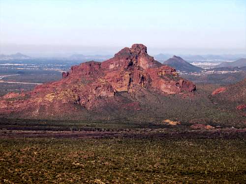 McDowell Peak (aka Red Mountain) seen from near the summit of EJ Peak