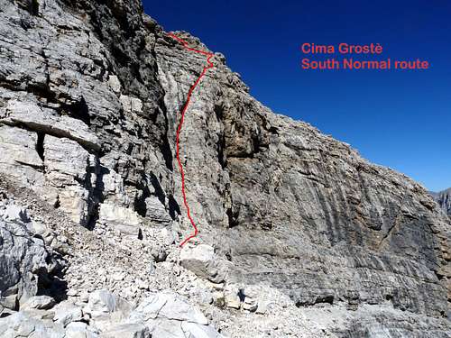 Beta of Cima Grostè Southern Normal route
