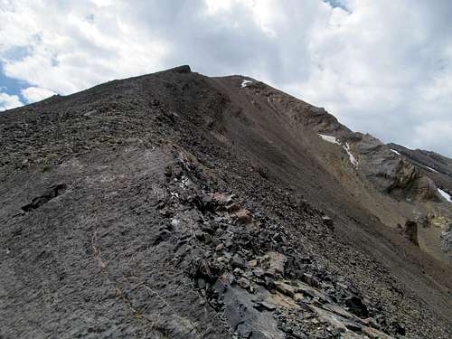 the N Ridge below the summit