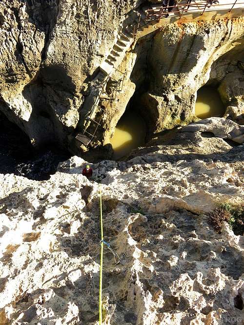 Climbing at Wied il-Mielaħ