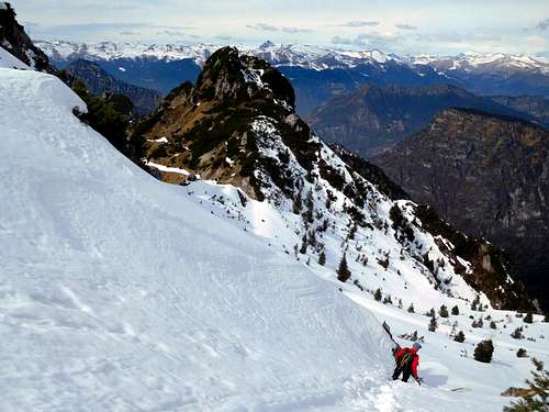 Snow-slopes on Monte Caplone N side