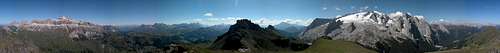 360° summit Panorama from Belvedere