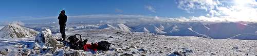 Western summit of Sgurr nan Ceathreamhnan 1151m