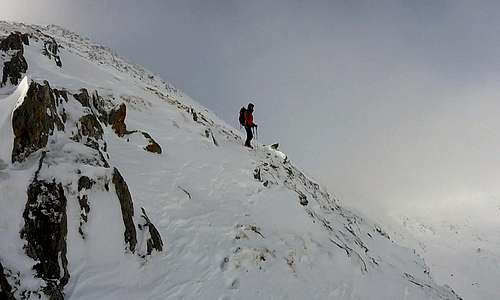 Climbing out of Coire Leachavie to Point 1062m