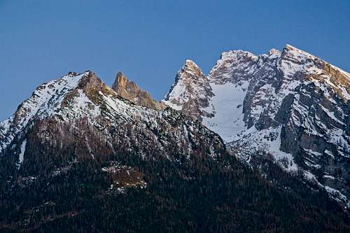 The Hochkalter group in evening twilight