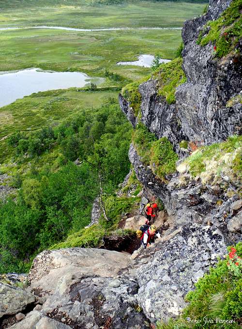First climbing spot at the start of Knutshøe ridge