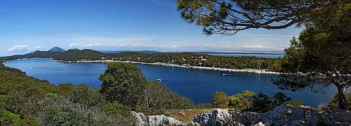 Losinj bay from Vela Straza