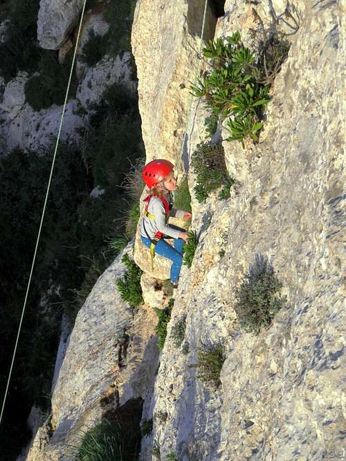 Young climber at Wied Babu