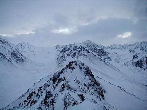 The view into the Chugach...