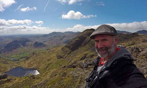 At the summit of Pavey Ark