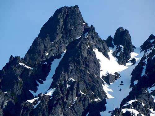 South Gemini Peak summit closeup from Monte Cristo townsite