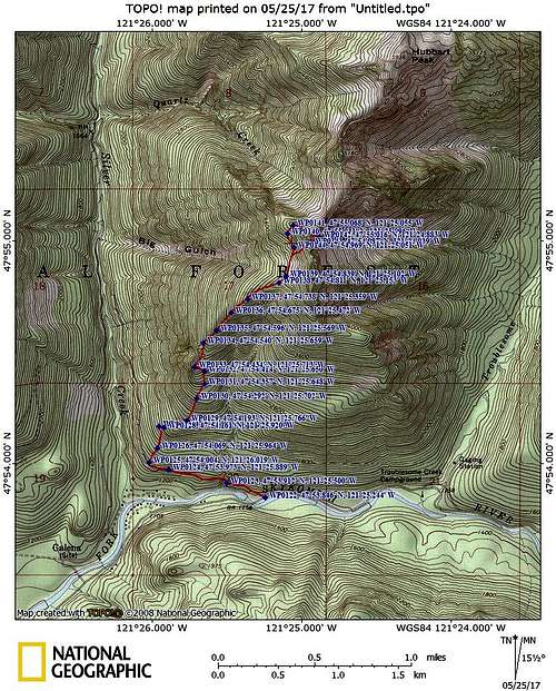 Scott Peak route map