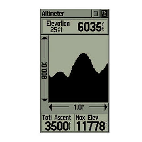 eTrex Vista Altimeter Display