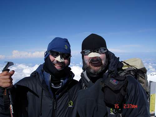 A pair of Lodurs on the summit of Denali