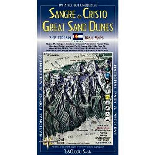 Sangre de Cristo Wilderness & Great Sand Dunes National Park Trail Map 3rd Edition