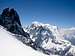 Les Drus (and Mont Blanc)