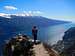 Admiring Monte Baldo from Cima Mughera
