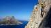 Kalymnos climbing, Trois Ilots - Isle of Telendos on background