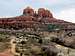 Cathedral Butte from the cliff above Crescent Moon Park