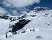 Snow white hills approaching the Gran Cima