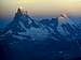 First light on Matterhorn and Dent d'Herens